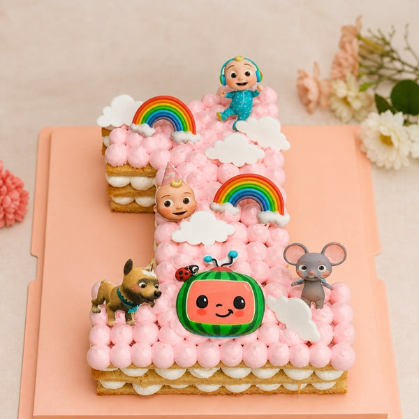 Number 1 CoComelon First Birthday Cake