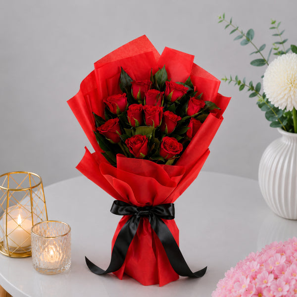 12 Red Roses Bouquet