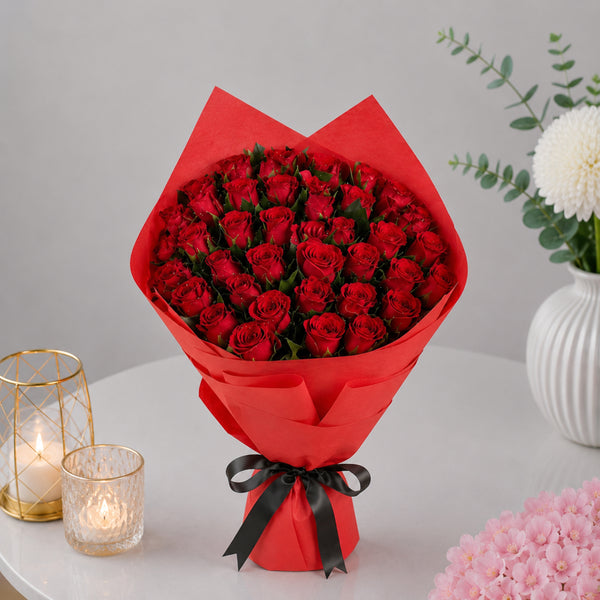 50 Red Roses Grand Bouquet