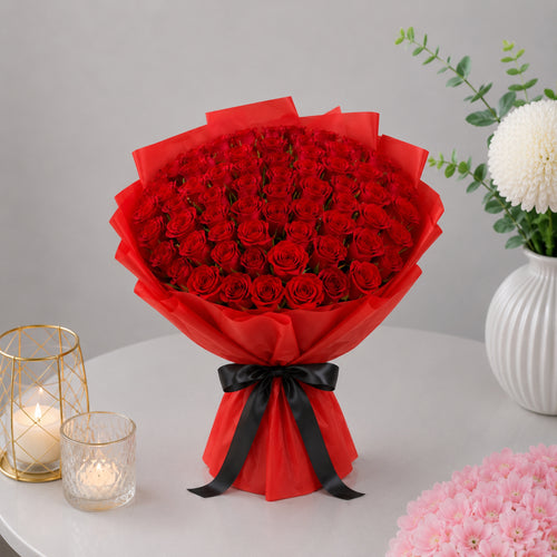 100 Red Roses Luxury Bouquet