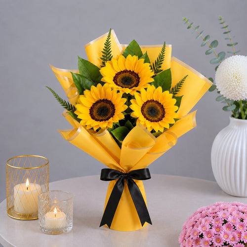 3 Sunflowers Bouquet