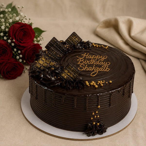 Chocolate Gold Bar Birthday Cake