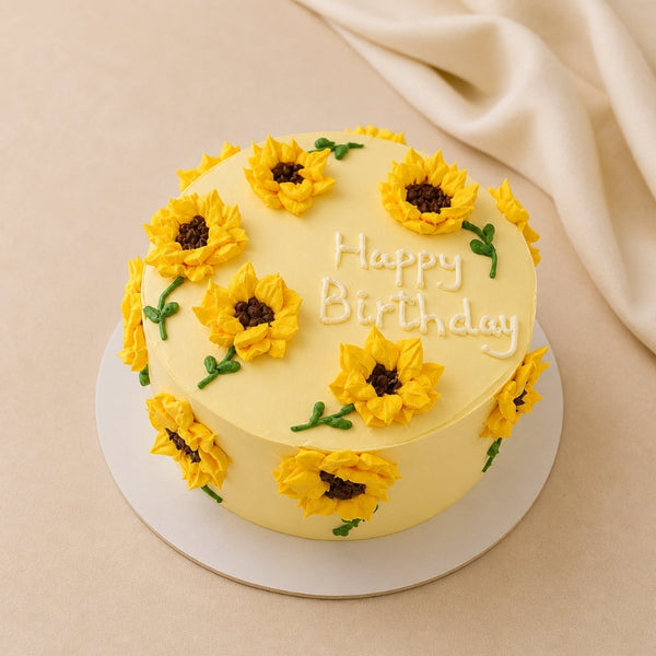 Sunflower Garden Birthday Cake