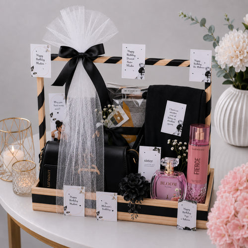 Happy Birthday Luxury Fashion Gift Basket for Her