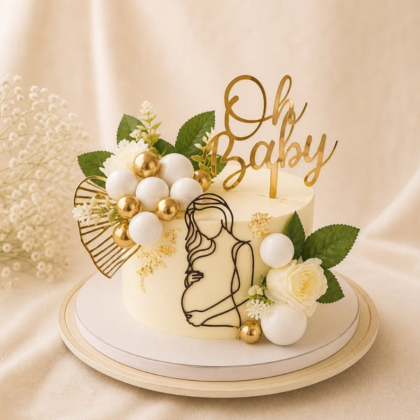 Oh Baby Pregnancy Announcement Cake