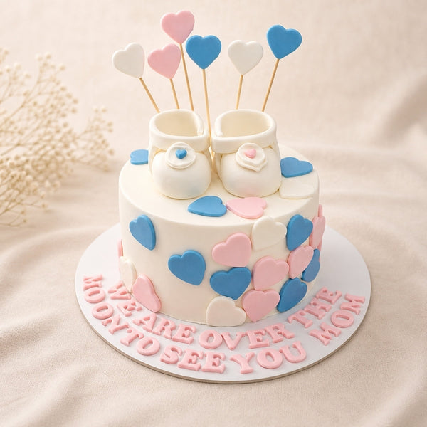 Baby Bootie Gender Neutral Baby Shower Cake