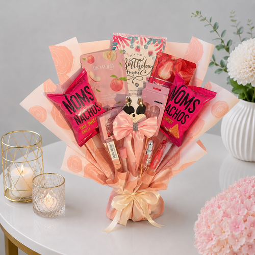 Birthday Beauty and Snacks Accessories Bouquet