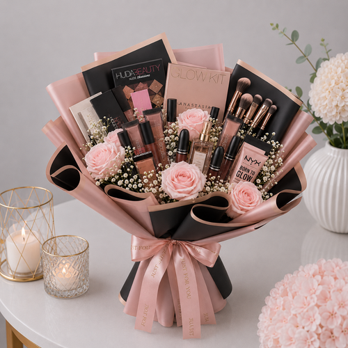 Luxury Makeup and Beauty Accessories Gift Bouquet