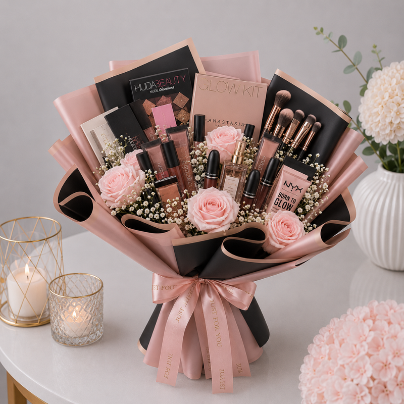 Luxury Makeup and Beauty Accessories Gift Bouquet