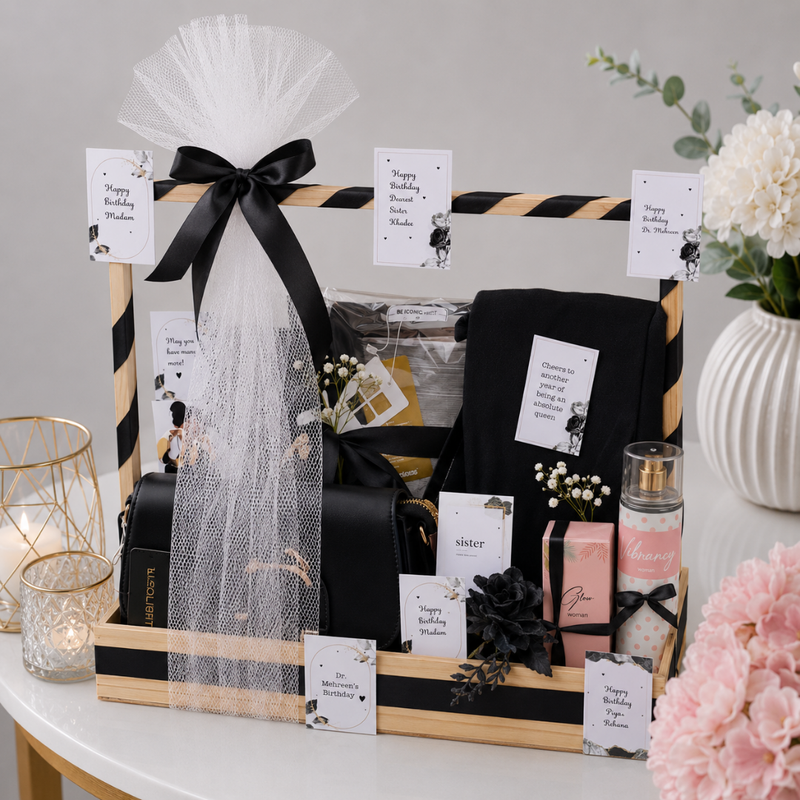 Happy Birthday Luxury Fashion Gift Basket for Her