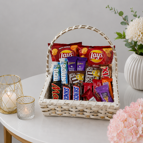 Imported Snacks and Chocolate Mix Gift Basket