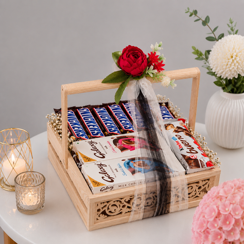 Snickers Galaxy and Kinder Bueno Chocolate Gift Basket