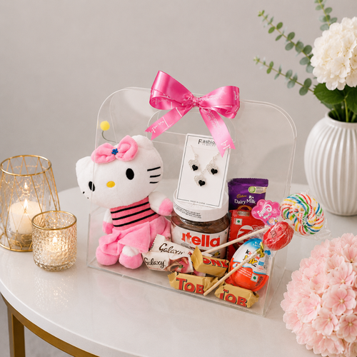 Hello Kitty Theme Basket Nutella Chocolate Jewelry