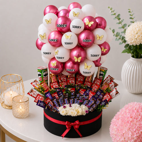 Sorry Luxury Balloon and Chocolate Gift Box Set