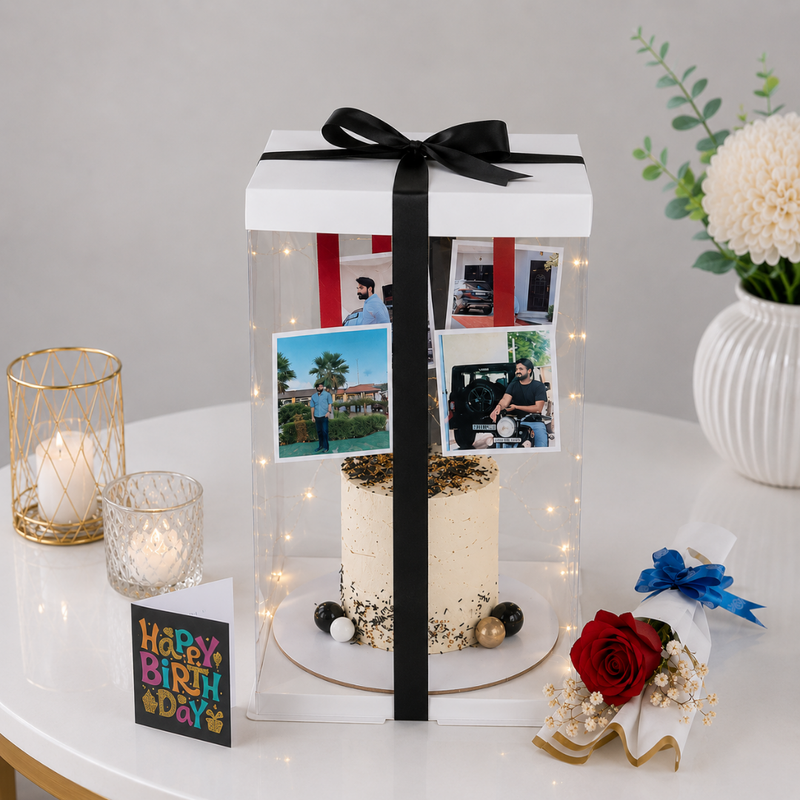 Photo Memory Birthday Cake Box Gift Set