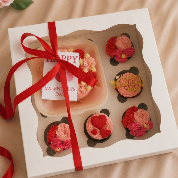 Valentine's Day Bento Cake & Cupcakes Gift Box