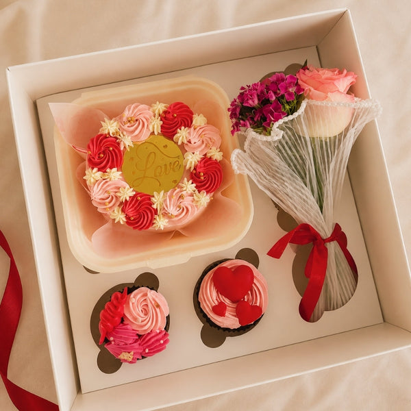 Love Bento Cake Rose Bouquet Gift Box