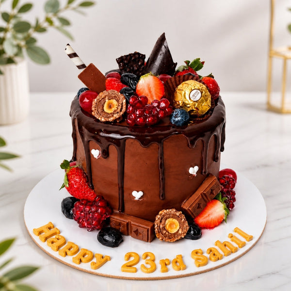 Loaded Chocolate Ferrero Berry Celebration Cake