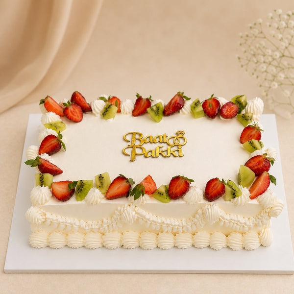 Baat Pakki Fruit Cream Engagement Cake