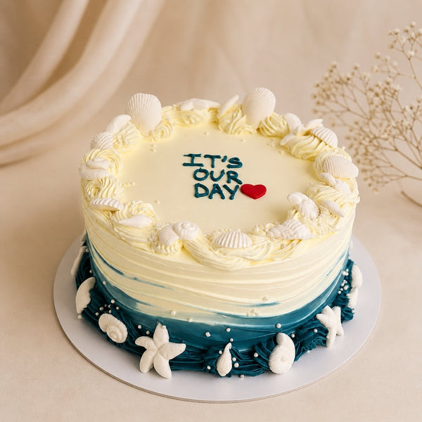It's Our Day, Ocean Theme Anniversary Cake