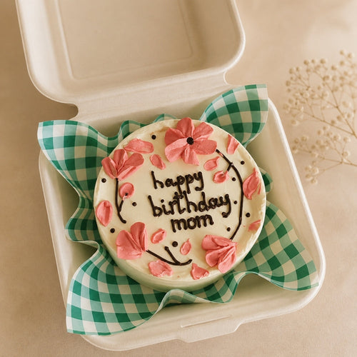 Happy Birthday Mom Bento Floral Lunchbox Cake