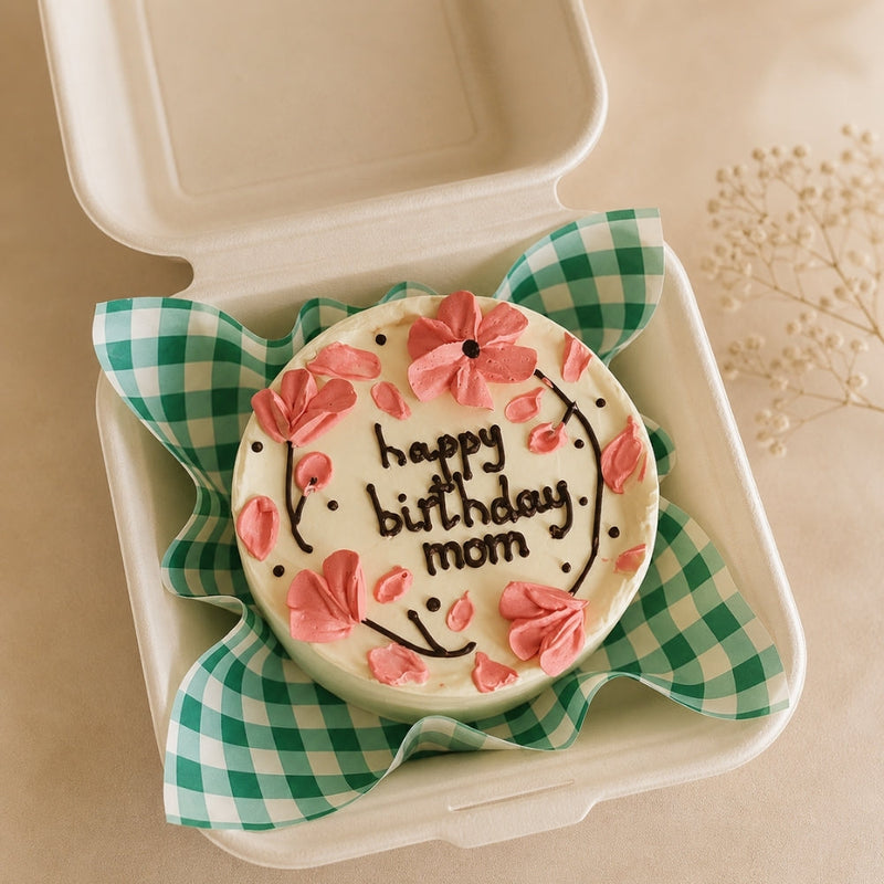 Happy Birthday Mom Bento Floral Lunchbox Cake