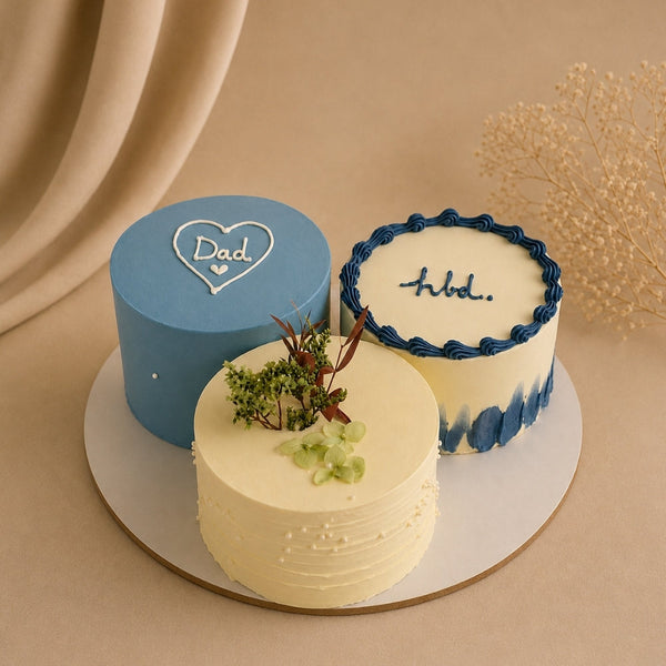 Happy Birthday Dad Triple Mini Cake Set