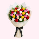 Red Velvet Floral Birthday Cake