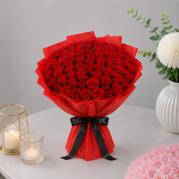 100 Red Roses Luxury Bouquet