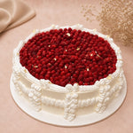 Raspberry Gold Leaf Celebration Cake