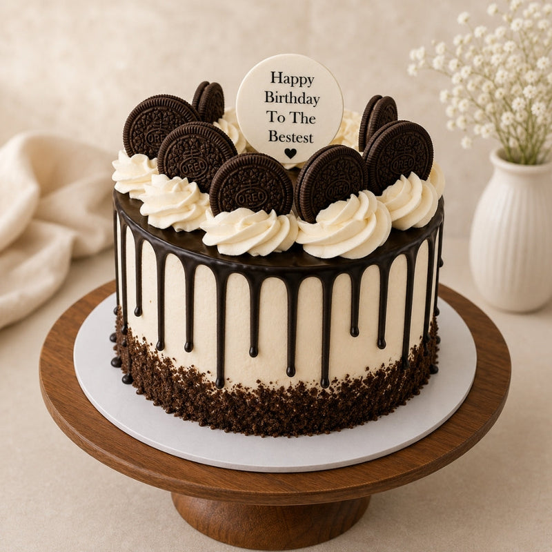 Oreo Chocolate Drip Birthday Cake