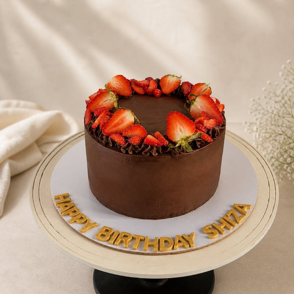 Chocolate Strawberry Birthday Cake