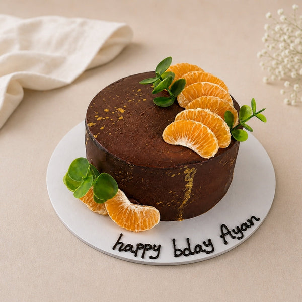 Chocolate Orange Citrus Birthday Cake