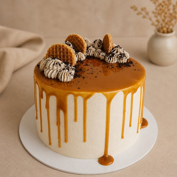 Caramel Stroopwafel Oreo Drip Birthday Cake