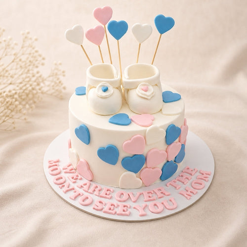 Baby Bootie Gender Neutral Baby Shower Cake