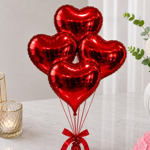 Heart Shape Helium Balloons 5 pcs