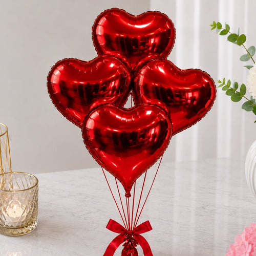 Heart Shape Helium Balloons 5 pcs