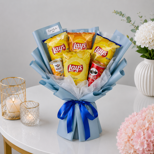 Lay's and Pringles Snack Bouquet Gift