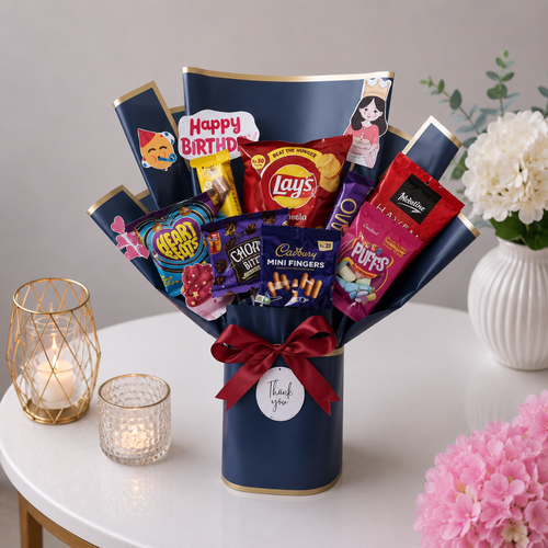 Happy Birthday Snack Bouquet with Cadbury Treats