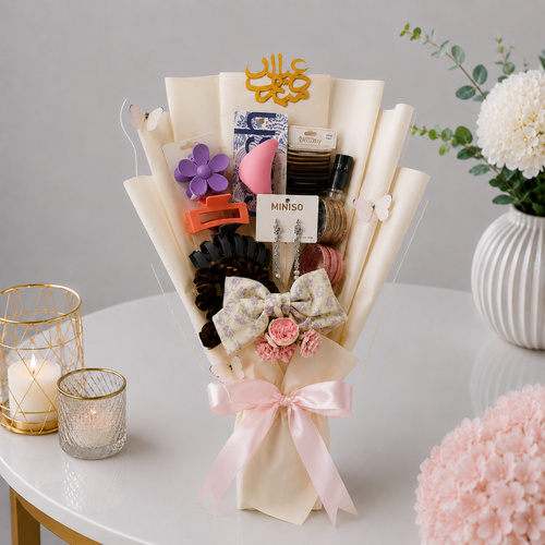 Eid Mubarak Beauty Accessories Bouquet for Her