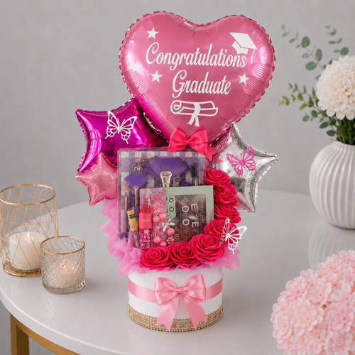 Graduation Congratulations Balloon Gift Box Beauty