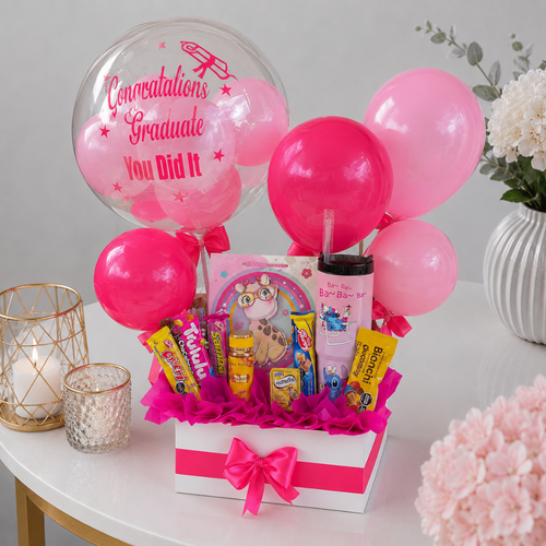 Congratulations Graduate Bobo Balloon Snack Gift Box