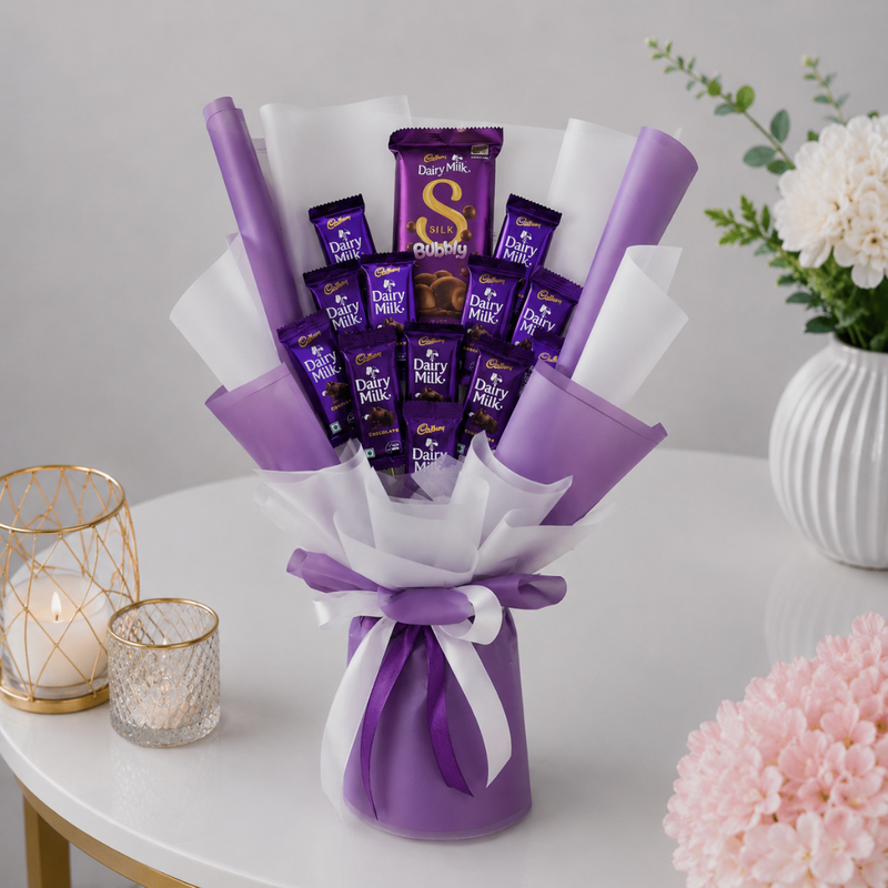 Cadbury Dairy Milk Silk Purple Gift Bouquet