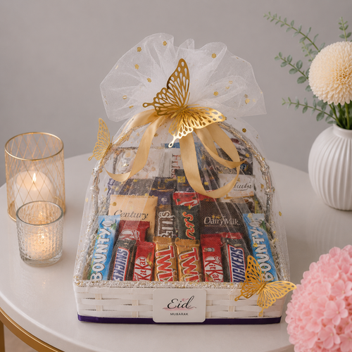 Eid Mubarak Chocolate Butterfly Celebration Gift Basket