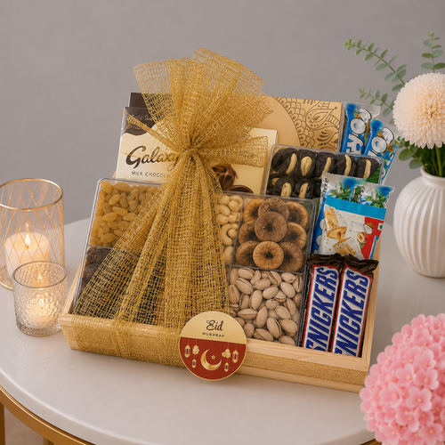 Eid Mubarak Dry Fruits and Chocolates Gift Hamper