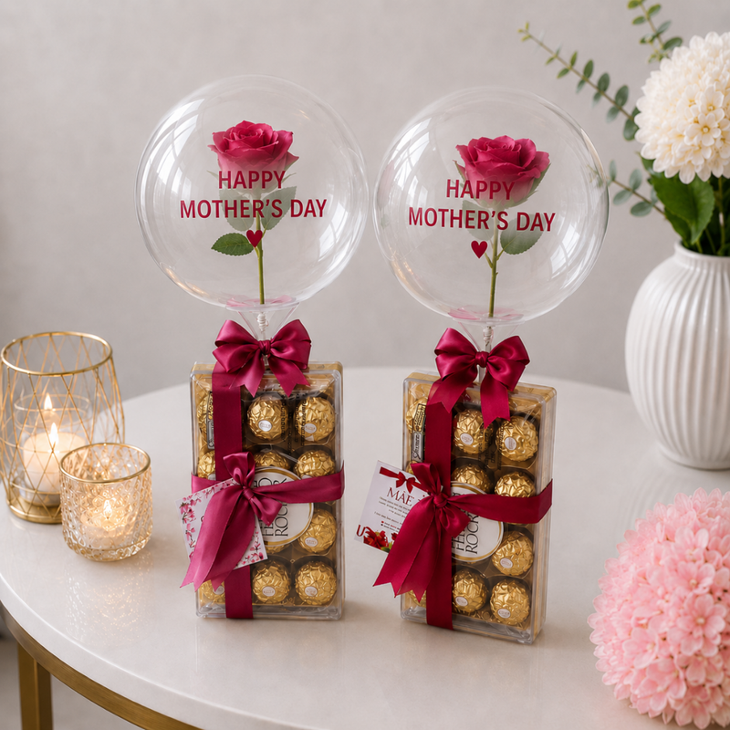 Mother's Day Balloon Ferrero Rocher Duo Gift Set